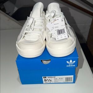 adidas White Low-Top Sneakers - Nizza Style